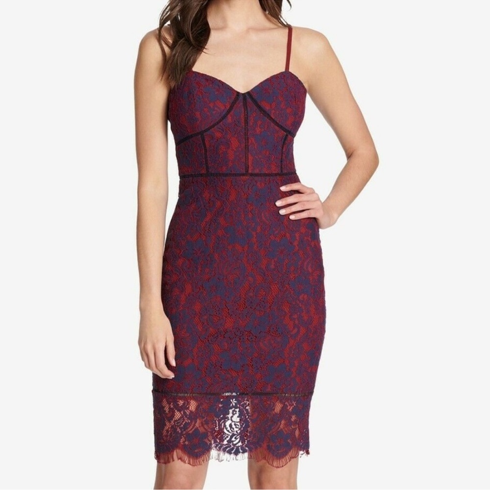 Guess lace bustier mini dress